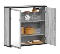 vidaXL Bathroom Mirror Cabinet Grey Sonoma 65x20x60 cm Engineered Wood
