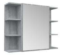 vidaXL Bathroom Mirror Cabinet Grey Sonoma Engineered Wood Storage Cabinet
