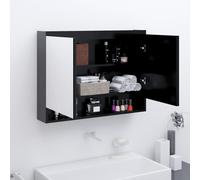 vidaXL Bathroom Mirror Cabinet 80x15x60 cm MDF Anthracite
