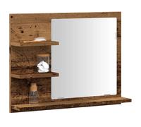 Bathroom Mirror Cabinet Old Wood 60x10.5x45cm Engineered Wood & Glass Wall-Mount