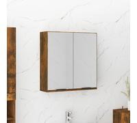 (Smoked oak) vidaXL Bathroom Mirror Cabinet Vanity Unit Wall Cabinet Storage Wall Cupboard