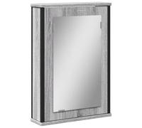 vidaXL Bathroom Mirror Cabinet Grey Sonoma 42x12x60 cm Engineered Wood