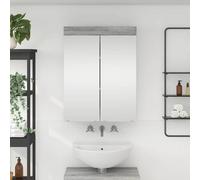 vidaXL Bathroom Mirror Cabinet TULUM Grey Sonoma 60 x 16.5 x 78 cm