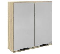 vidaXL Bathroom Mirror Cabinet Wall Mounted Cabinet Sonoma Oak Engineered Wood