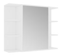 vidaXL Bathroom Mirror Cabinet White Engineered Wood Storage Vanity Organiser
