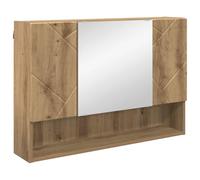 vidaXL Bathroom Mirror Cabinet with Door Artisan Oak 80 x 17 x 55 cm