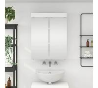 vidaXL Bathroom Mirror Cabinet with Door TULUM White 60 x 16.5 x 78 cm
