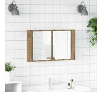 vidaXL Bathroom Mirror Cabinet with Shelf Artisan Oak 80 x 12 x 45 cm