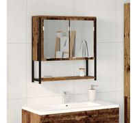 vidaXL Bathroom Mirror Cabinet with Shelf Old wood 60 x 16 x 60 cm