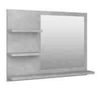 Vidaxl Bathroom Mirror Concrete Grey 60X10.5X45 Cm Engineered Wood