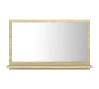 vidaXL Bathroom Mirror Furniture Washroom Vanity Unit Wall Mounted Hanging Makeup Cosmetic Dressing Mirror Home Decor Sonoma Oak Chipboard