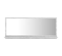 vidaXL Bathroom Mirror Furniture Washroom Vanity Unit Wall Mounted Hanging Makeup Cosmetic Dressing Mirror Home Decor Concrete Grey Chipboard