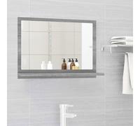 vidaXL Bathroom Mirror Grey Sonoma 60x10.5x37 cm Engineered Wood
