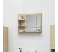 Vidaxl Bathroom Mirror Sonoma Oak 60X10.5X45 Cm Engineered Wood