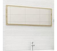 vidaXL Bathroom Mirror Sonoma Oak Engineered Wood Home Indoor Washroom Mirror