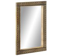 vidaXL Bathroom Mirror Wall Mirror Bath Mirror Solid Wood Mango and Glass