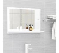 vidaXL Bathroom Mirror White Engineered Wood Vanity Unit Home Washroom Mirror