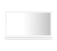 vidaXL Bathroom Mirror White Engineered Wood Vanity Unit Home Washroom Mirror
