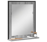 vidaXL Sonoma Bathroom Mirror and Shelf Grey Engineered Wood
