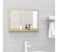 vidaXL Bathroom Mirror – Sonoma Oak Engineered Wood Vanity Unit for Washroom