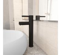 vidaXL Bathroom Mixer Tap Black Sink Basin Faucet Plumbing Fixture Fitting