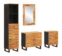 vidaXL Bathroom Sets with Drawer with Shelf Natural Solid Mango Wood
