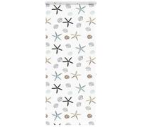 vidaXL Bathroom Shower Roller Blind - PEVA, Shellfish Pattern, 100x240 cm, Adjustable Height, Child Safe, Modern Style