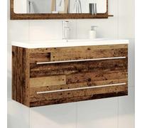 vidaXL Bathroom Sink Cabinet 2 pcs Old Wood 100 x 38.5 x 48 cm