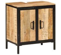 vidaXL Bathroom Sink Cabinet 55x35x60 cm Solid Wood Mango and Iron