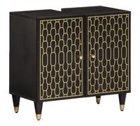 vidaXL Bathroom Sink Cabinet 62x33x58 cm Solid Wood Mango