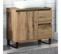 vidaXL Bathroom Sink Cabinet Artisan Oak 65x33x60 cm Engineered Wood