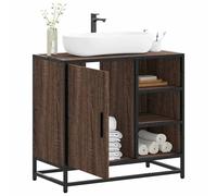 (brown oak) vidaXL Bathroom Sink Cabinet Sink Storage Cupboard Sideboard Engineered Wood