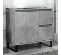vidaXL Bathroom Sink Cabinet Concrete Grey 65x33x60 cm Engineered Wood