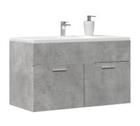 vidaXL Bathroom Sink Cabinet Concrete Grey 90x38.5x46 cm Engineered Wood