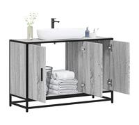 (grey sonoma) vidaXL Bathroom Sink Cabinet Grey Sonoma 90x33x60 cm Engineered Wood