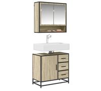 vidaXL Bathroom Sink Cabinet Sonoma Oak 65x33x60 cm Engineered Wood