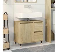 vidaXL Bathroom Sink Cabinet Sonoma Oak 65x33x60 cm Engineered Wood