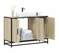 (sonoma oak) vidaXL Bathroom Sink Cabinet Grey Sonoma 90x33x60 cm Engineered Wood