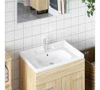 vidaXL Bathroom Sink White 71x48x23 cm Rectangular Ceramic