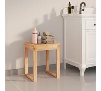 vidaXL Solid Wood Walnut Bathroom Stool Shower Seat Bath Chair Shower Stool