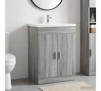 vidaXL Bathroom Under Sink Cabinet Grey Sonoma 56 x 37.5 x 81 cm