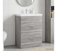 vidaXL Bathroom Under Sink Cabinet Grey Sonoma 56 x 37.5 x 81 cm