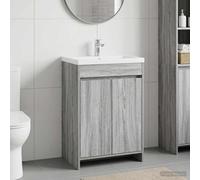vidaXL Bathroom Under Sink Cabinet Grey Sonoma 56 x 37.5 x 81 cm
