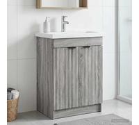 vidaXL Bathroom under Sink Cabinet Grey Sonoma 78.5 x 37.5 x 81 cm