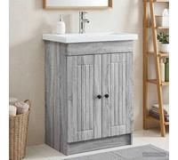 vidaXL Bathroom under Sink Cabinet Grey Sonoma 78.5 x 37.5 x 81 cm