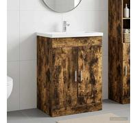 vidaXL Bathroom Under Sink Cabinet Smoked Oak 56 x 37.5 x 81 cm