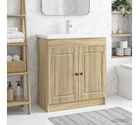 vidaXL Bathroom under Sink Cabinet Sonoma Oak 56 x 37.5 x 81 cm