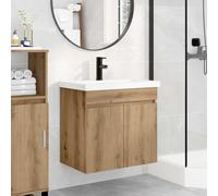 vidaXL Bathroom Vanity Unit with Tap Artisan Oak 61 x 40 x 74.5 cm
