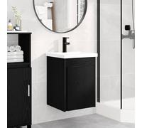 vidaXL Bathroom Vanity Unit with Tap Black Oak 42 x 40 x 74.5 cm