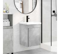 vidaXL Bathroom Vanity Unit with Tap Concrete Grey 42 x 40 x 74.5 cm